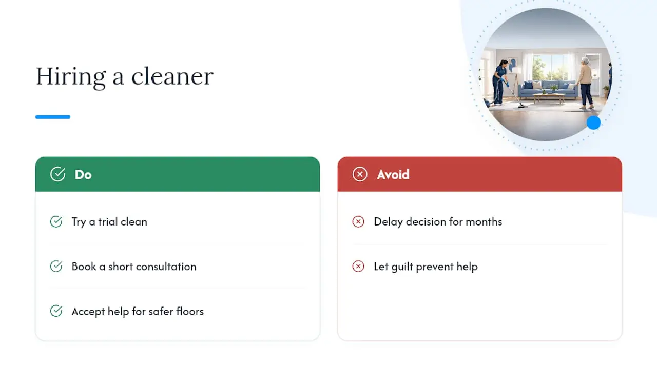 Deciding to Hire Someone Else to Clean — overview diagram