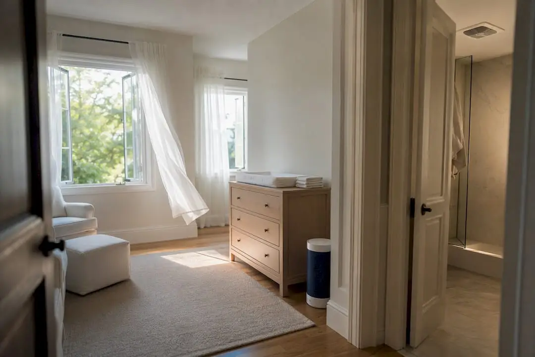 Nursery windows open for fresh air