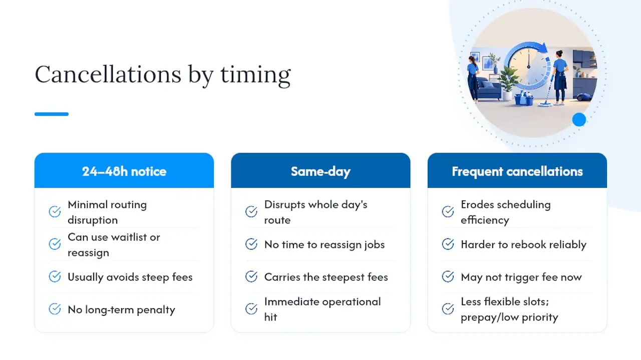 How Cancellations Affect Scheduling and Availability — overview diagram