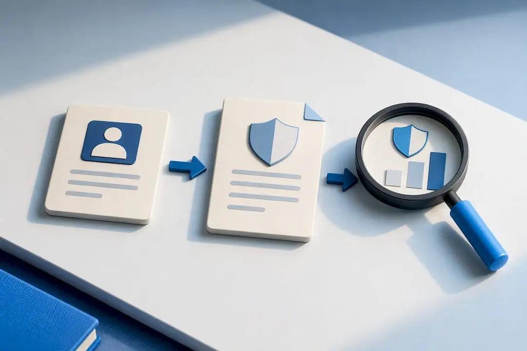 Illustration of insurance coverage verification steps
