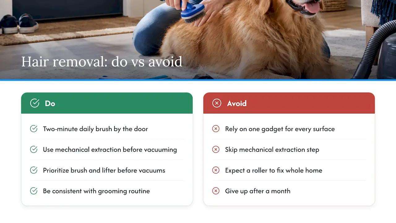 What pet owners get wrong about hair removal — overview diagram