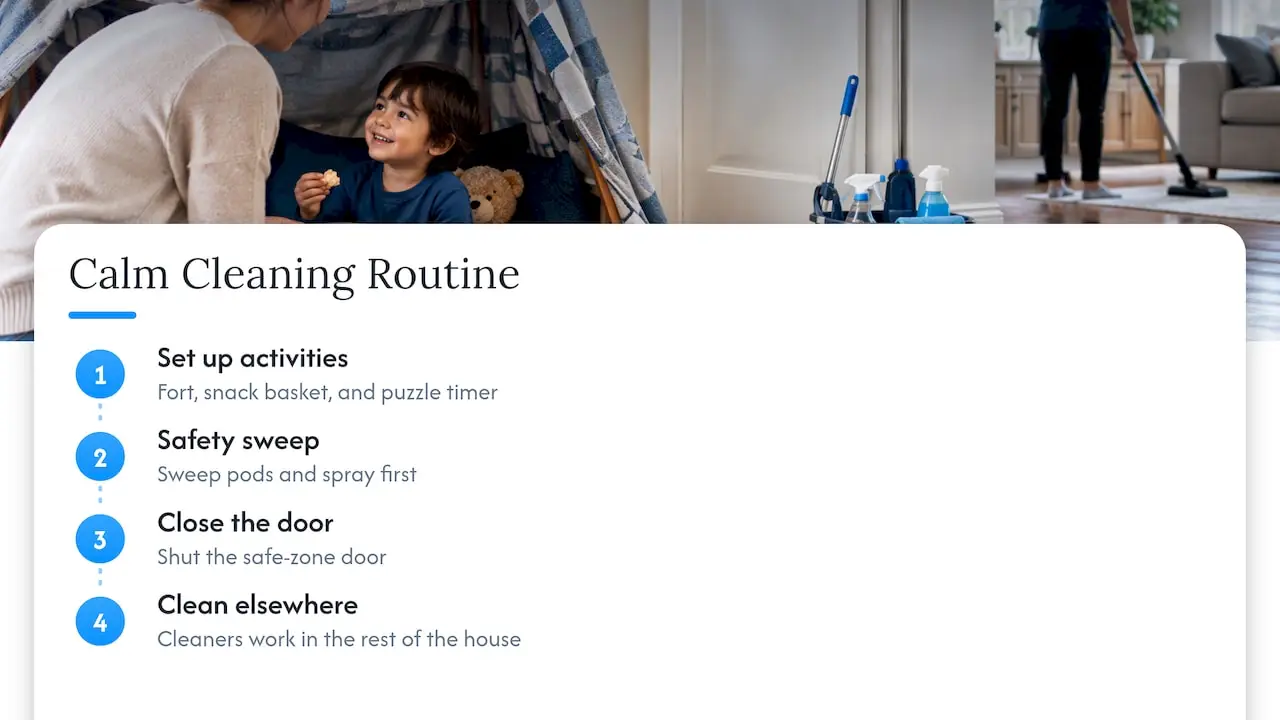 6. A calm cleaning day routine worth copying — overview diagram